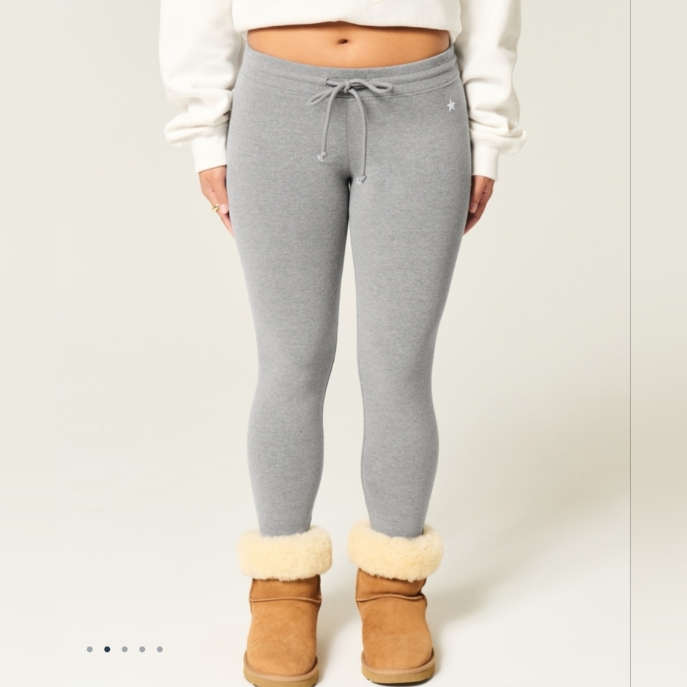 Hollister Star Graphic Fleece Leggingsheather grey, Large